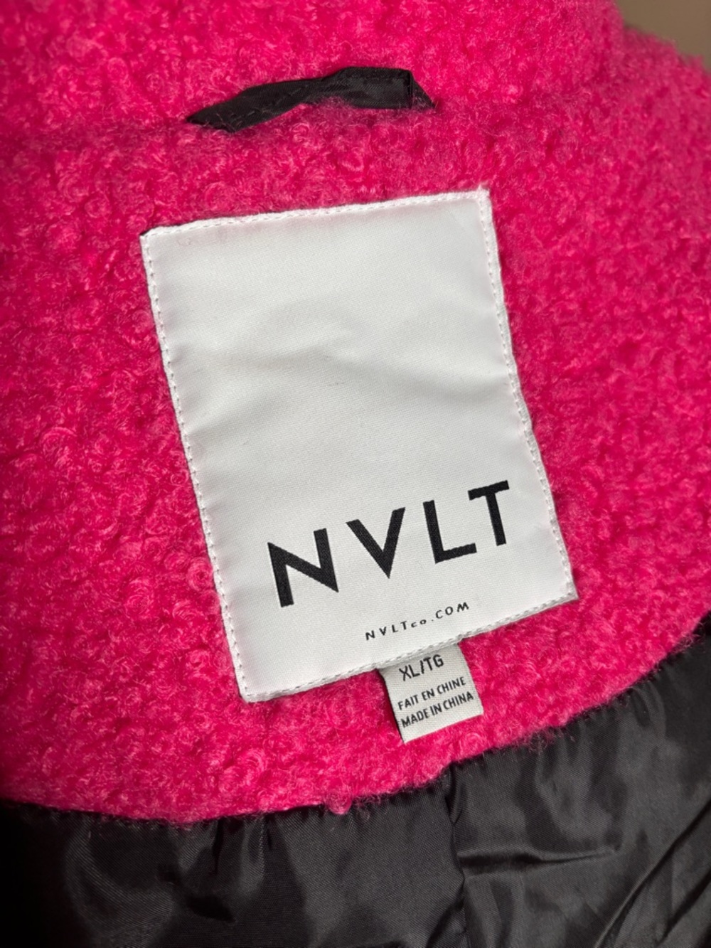 NVLT Oversized Magenta Pink Pea Coat w/ Tags - Picture 5 of 6